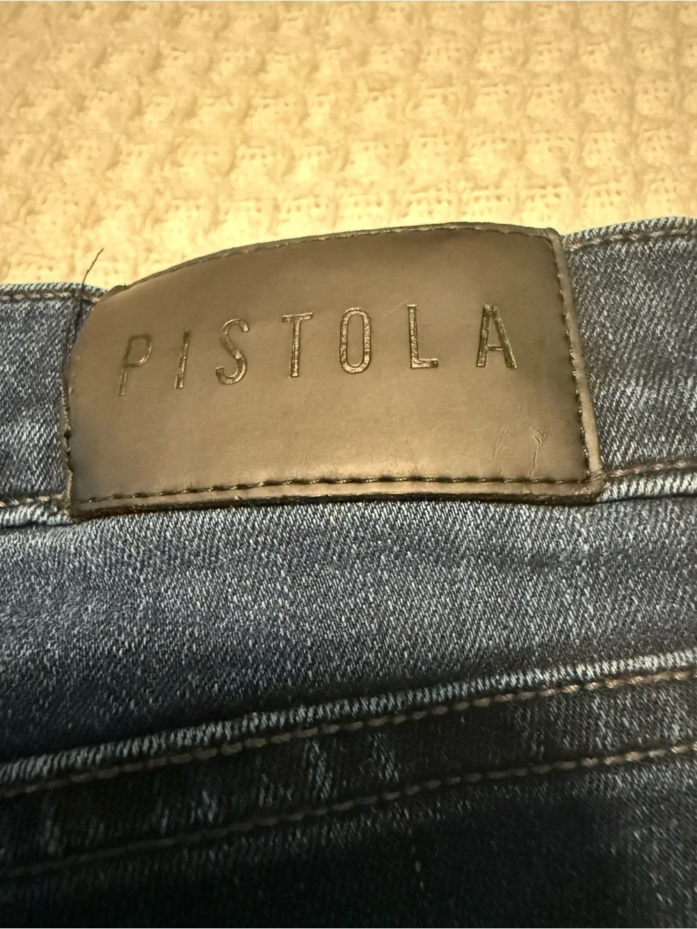 Pistola Charlie High Rise Slim Straight Jeans Womens 30 Blue Stretch Denim